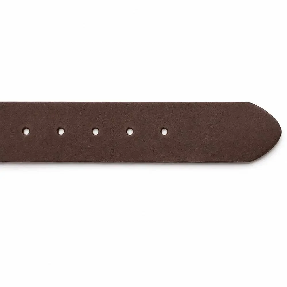 Streets Ahead Brown Leather Belt Gold Buckle 1.5